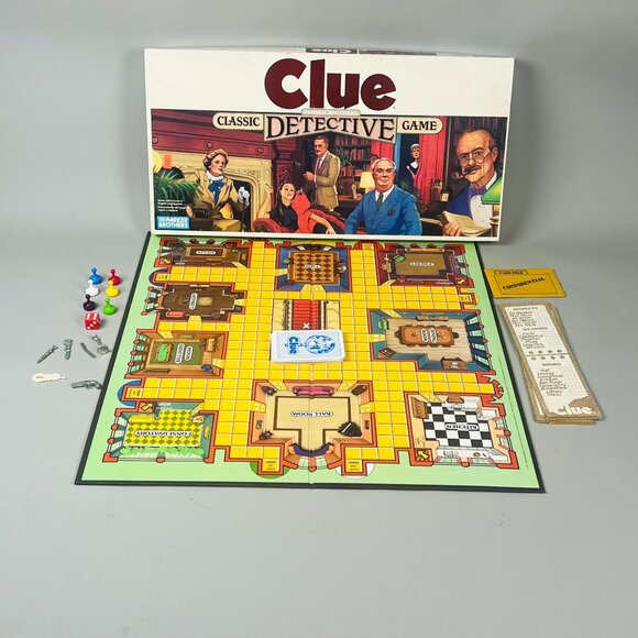 Vintage 1986 Clue by Parker Brothers Classic Detective Board Game Complete - Picture 1 of 6